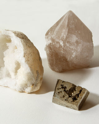 Three raw genuine crystal curios by Luna Norte.