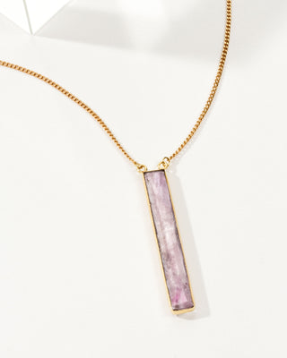 Sticks and Stones Long Necklace - Amethyst