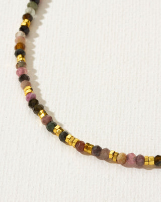 Genuine stone beaded choker necklace by Luna Norte Jewelry.
