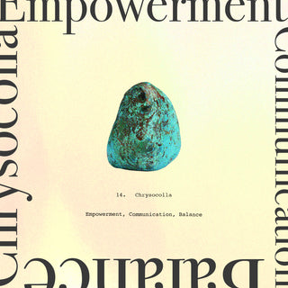 Chrysocolla is  the stone of empowerment, communication, balance. Click the image to go to the Chrysocolla Collection.