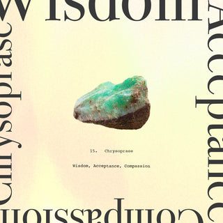 Chrysoprase is  the stone of wisdom, acceptance, compassion. Click the image to go to the Chrysoprase Collection.