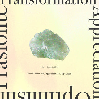 Prasiolite is the stone of transformation, appreciation, and optimism. Click the image to go to the Prasiolite Collection.