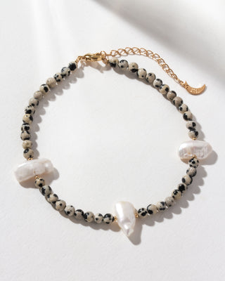 Perennial Gem & Keshi Pearl Beaded Anklet