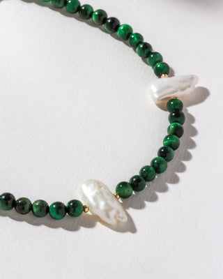 Perennial Gem & Keshi Pearl Beaded Anklet