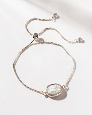 Silvery Tide Pearl Adjustable Bracelet