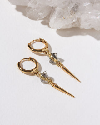 Crystal Voltage Huggie Hoops