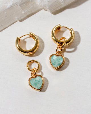 Heart's Accelerated Interchangeable Huggie Hoop Earring Gold