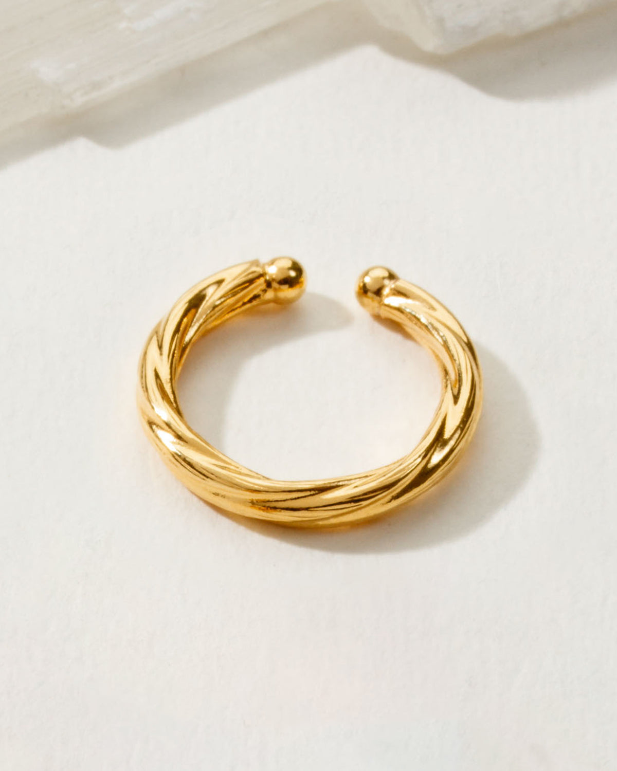 Gold Helix Twisted Conch Single Ear Cuff.