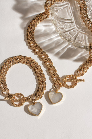 Heart of Gold Toggle Bracelet