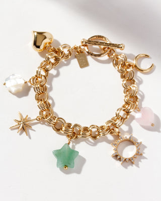 Sweet and Simple Gemstone Charm Bracelet