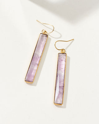 Sticks and Stones Earrings - Amethyst