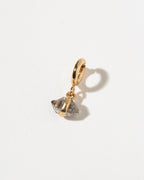 Gold c-clasp genuine Herkimer quartz gemstone charm