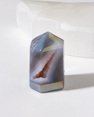 Geometric crystal on a white background