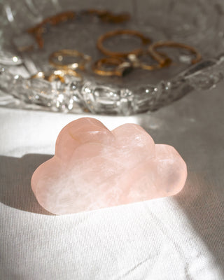 Pink cloud shaped gemstone.