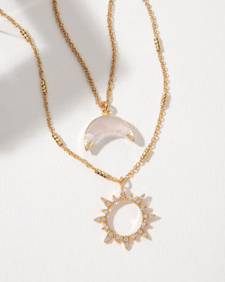 Live by the Sun, Love by the Moon Necklace Set