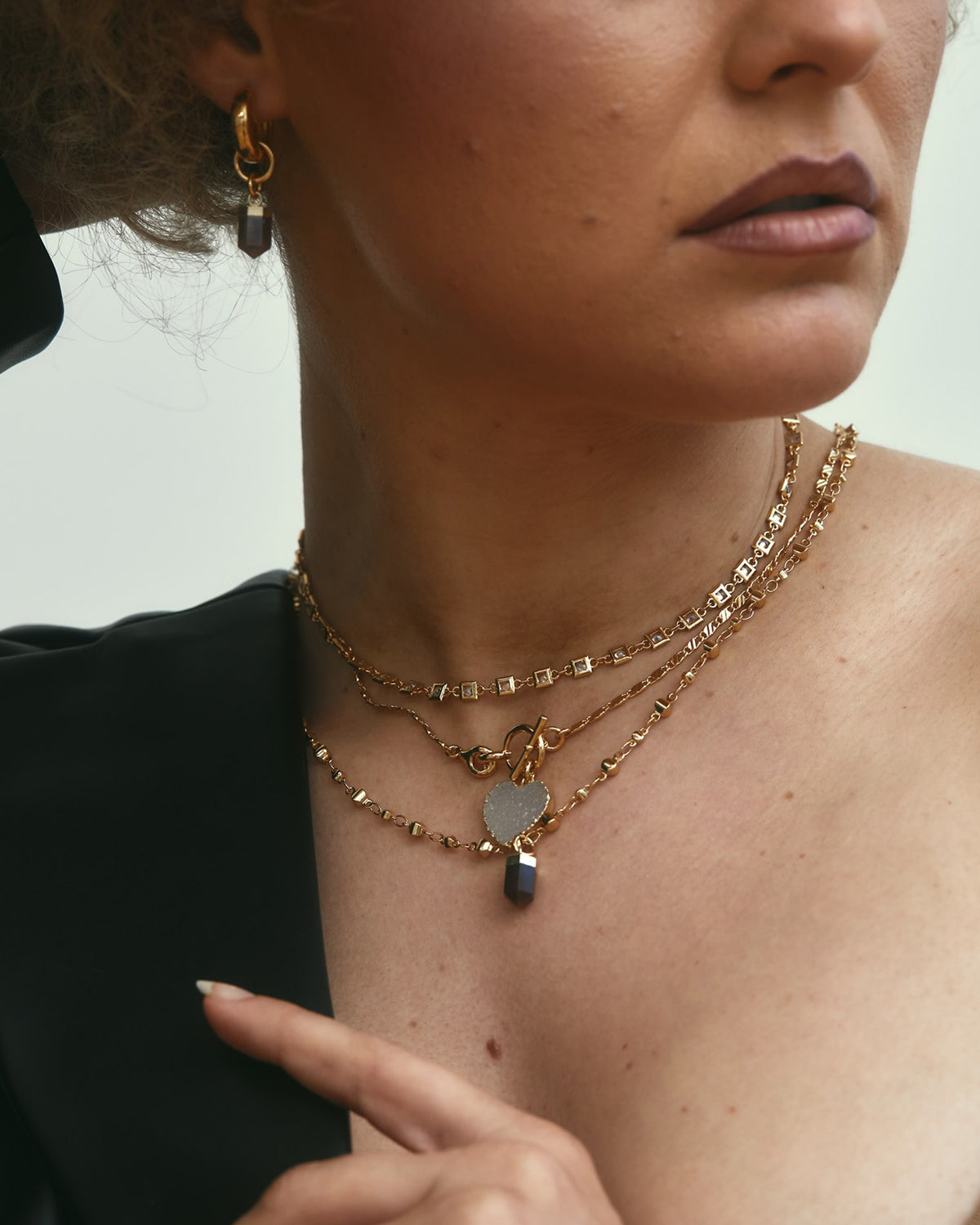 Necklace in Smoky Quartz.