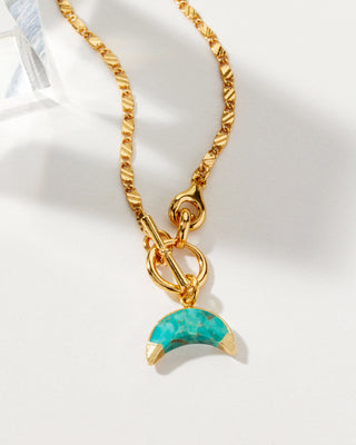 Crescent Horn Toggle Necklace
