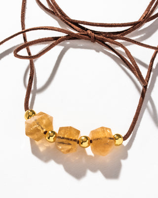 Golden Desert Bow Tie Wrap Necklace