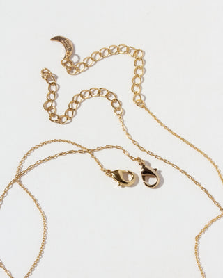 Closeup of Gold chain necklace set lobster clasps on a white background