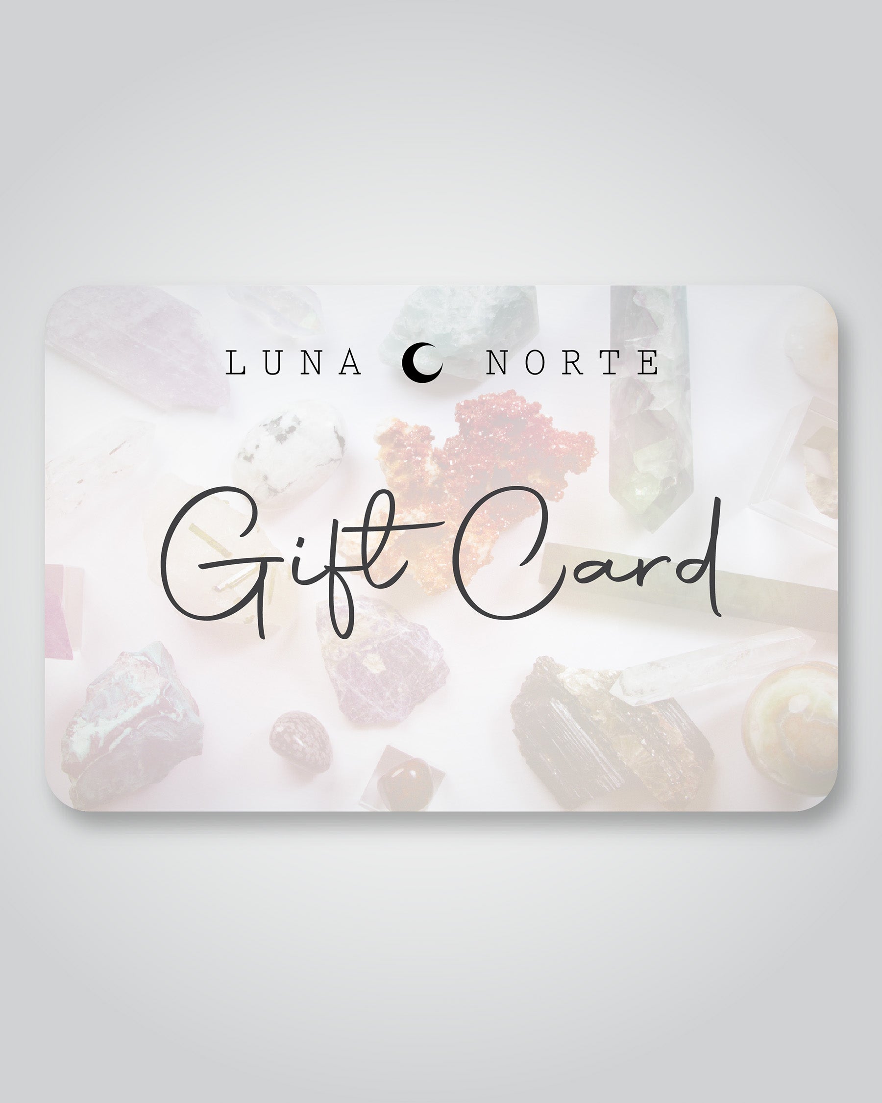Luna Norte Digital Gift Card featuring gemstones.