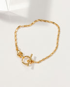 Gold plated Adorned Toggle Bracelet.