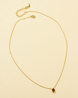 Delicate Gemstone Birthstone Necklace with peridot pendant and 14Kt gold plated brass chain showing extender chain