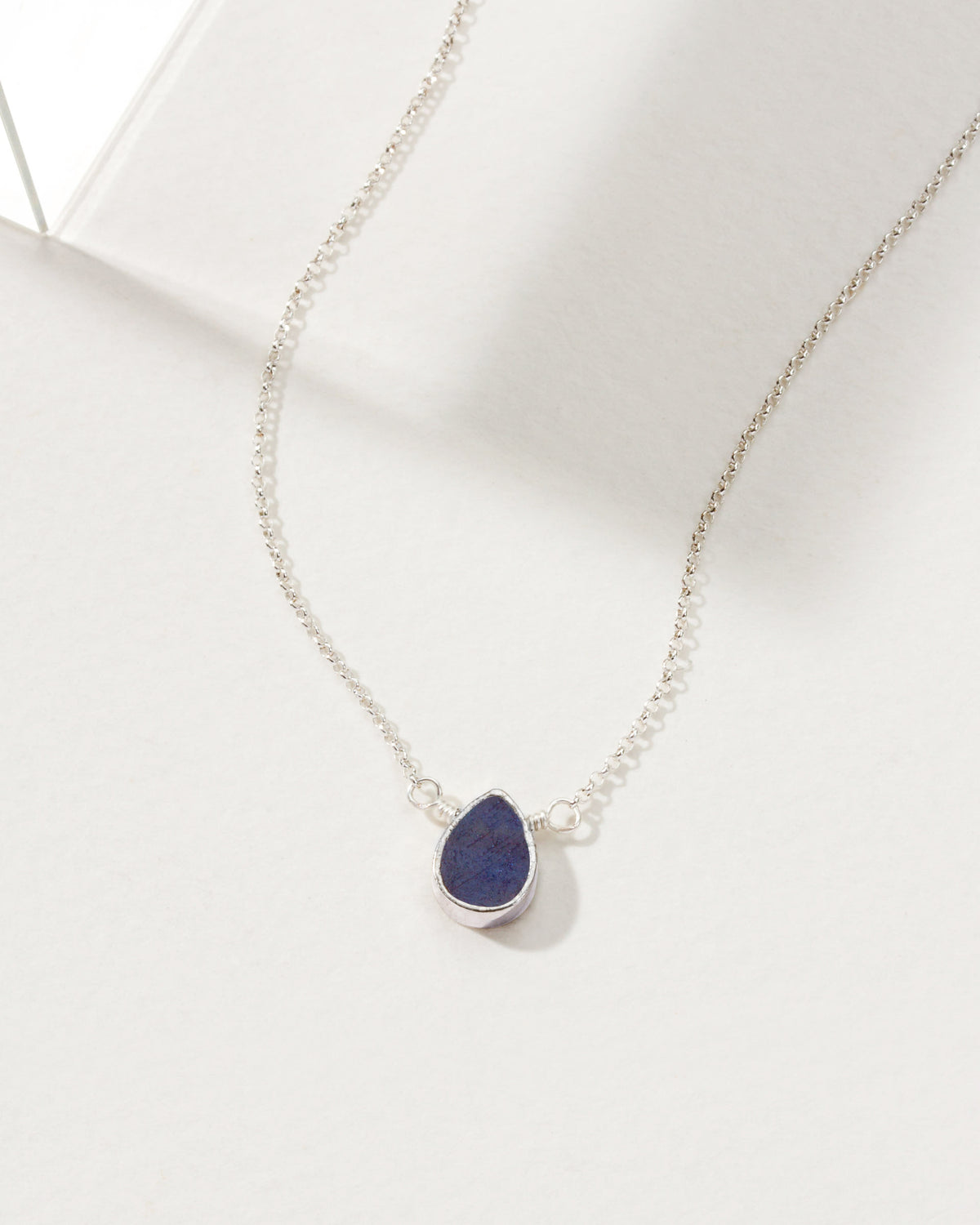 Silver Plated Brass necklace with a December-Tanzanite gemstone pendant.